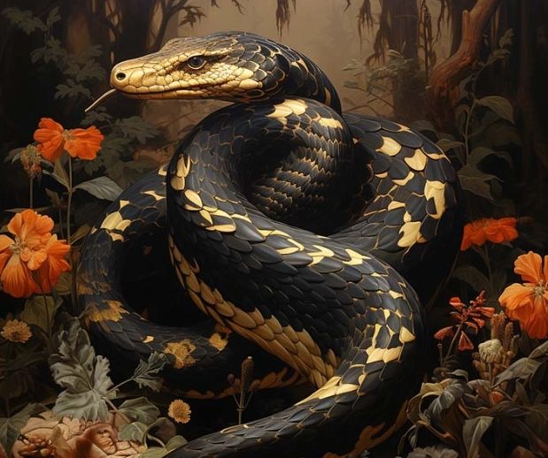 dreaming of a black snake